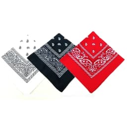 1/3/6pcs Cotton Bandana Headband Denim Men'S Cycling Sports Headwear Wrist Guard Single-Sided Headscarf Paisley Scarf