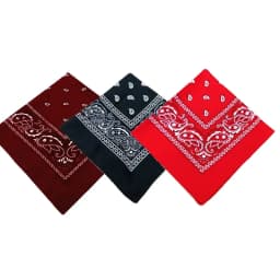 1/3/6pcs Cotton Bandana Headband Denim Men'S Cycling Sports Headwear Wrist Guard Single-Sided Headscarf Paisley Scarf