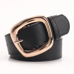 New Versatile Trapezoidal Buckle Wide Women's Belt Fashionable Commuting Casual Style Paired with Jeans Clothing Belt for Women