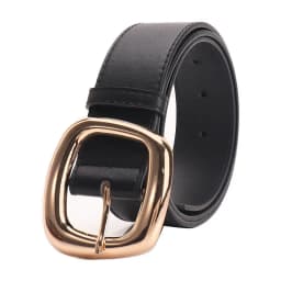 New Versatile Trapezoidal Buckle Wide Women's Belt Fashionable Commuting Casual Style Paired with Jeans Clothing Belt for Women