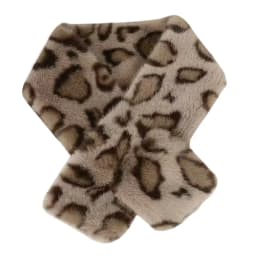 Cute Thicken Warm Leopard Print Scarf Windproof Soft Faux Fur Scarf Faux Collar Faux Rabbit Fur Winter Scarf Women's Wear
