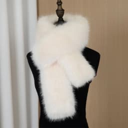 Vintage 180cm Fake Fur Long Scarf Soft Plush Fur Decor Winter Fluffy Scarf Thick Luxury Wraps Shawl Party