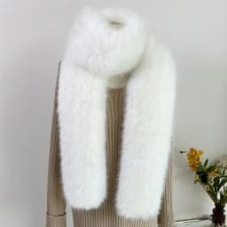 Vintage 180cm Fake Fur Long Scarf Soft Plush Fur Decor Winter Fluffy Scarf Thick Luxury Wraps Shawl Party