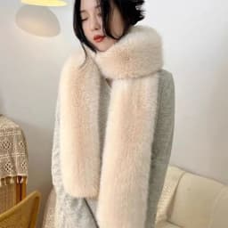 Vintage 180cm Fake Fur Long Scarf Soft Plush Fur Decor Winter Fluffy Scarf Thick Luxury Wraps Shawl Party