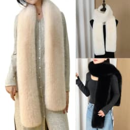 Vintage 180cm Fake Fur Long Scarf Soft Plush Fur Decor Winter Fluffy Scarf Thick Luxury Wraps Shawl Party