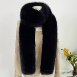 Vintage 180cm Fake Fur Long Scarf Soft Plush Fur Decor Winter Fluffy Scarf Thick Luxury Wraps Shawl Party