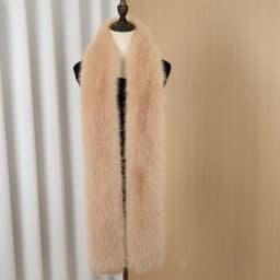 Vintage 180cm Fake Fur Long Scarf Soft Plush Fur Decor Winter Fluffy Scarf Thick Luxury Wraps Shawl Party