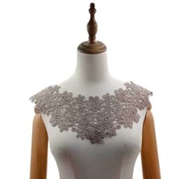 Lace Floral Embroidery Fabric Fake Collar for Needlework White Embroidery Lace Fabric Applique DIY Dress Sewing Supplies Craft