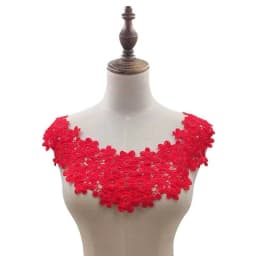 Lace Floral Embroidery Fabric Fake Collar for Needlework White Embroidery Lace Fabric Applique DIY Dress Sewing Supplies Craft
