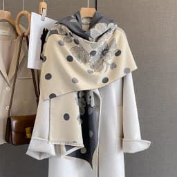 Women Autumn Winter Brand Thick Warm Scarves Cashmere Dot Floral Scarf Luxury Designer Shawl Wrap Poncho Echarpe Stoles Pashmina