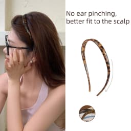 1PC Ergonomic Tortoiseshell Headband, No Ear Pain, Better Scalp Fit, Trendy Hair Accessory, Ideal for All - Day Wear