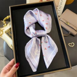 Pink Paisley Print Headscarf Women Silk Square Scarfs Foulard Bandana Female Neckerchief Fashion Decorate Hijab Lady Neck Ties