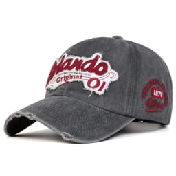 Spring and Autumn/Summer Broken Hole Baseball Hat Retro Men's and Women's Hat Alphabet Embroidered Duck Tongue Hat