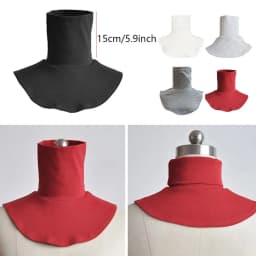Multicolor CottonTurtleneck Fake Collar Islamic Hijab Extensions Collars Solid Color Neck Cover Half Top False Shirt Collar