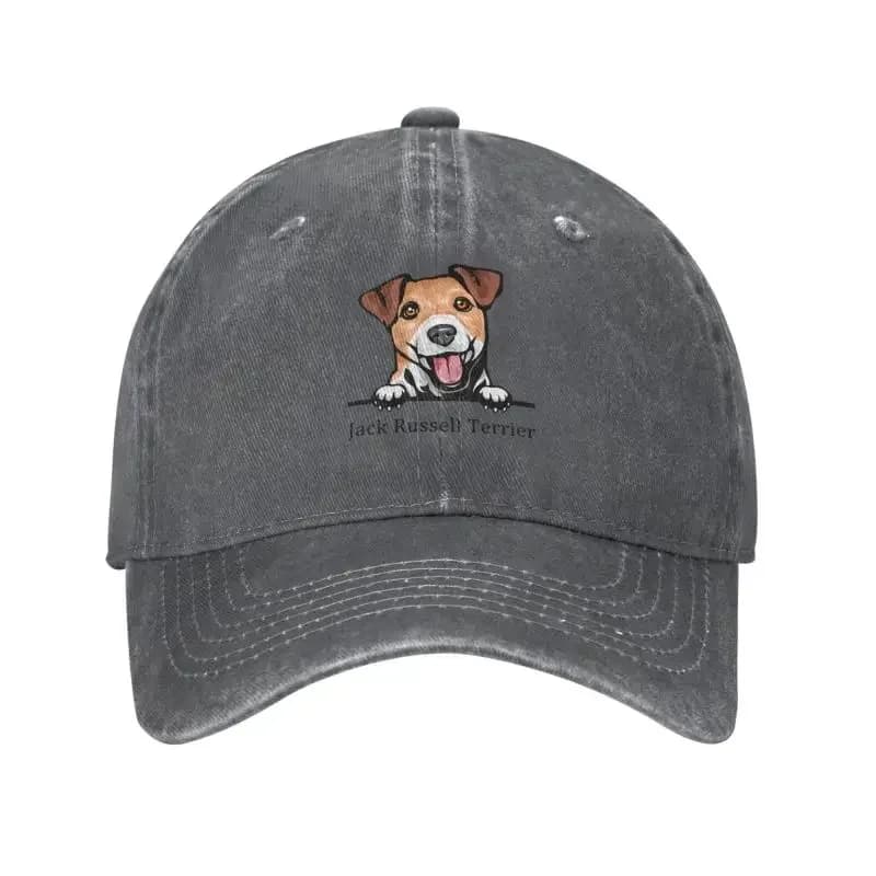 Classic Unisex Peeking Dog Jack Russell Terrier Baseball Cap Adult Pet Animal Adjustable Dad Hat for Men Women Hip Hop