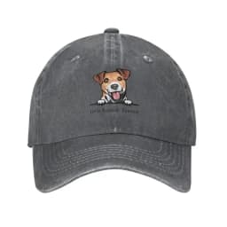 Classic Unisex Peeking Dog Jack Russell Terrier Baseball Cap Adult Pet Animal Adjustable Dad Hat for Men Women Hip Hop