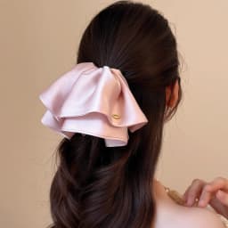 Satin Large Bow 4CM Hair Claw Clips Ponytail Holder Women Girls Hair Barrettes Clamps Hairpins Hair Accessories Fashion