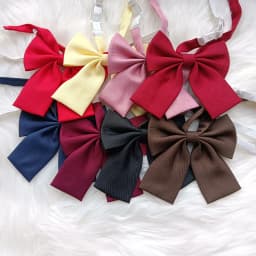 Lazy JK Small Necktie Bowtie For Student Basic Style School Uniform Classic Ties Solid Bow Ties Cravats Girls Red Bowties