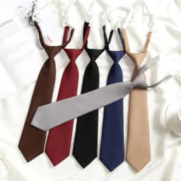 Lazy JK Small Necktie Bowtie For Student Basic Style School Uniform Classic Ties Solid Bow Ties Cravats Girls Red Bowties