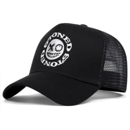 Unisex STONED Smiley Face Embroidery Baseball Net Caps Spring and Summer Outdoor Adjustable Casual Hats Sunscreen Hat Sports Cap