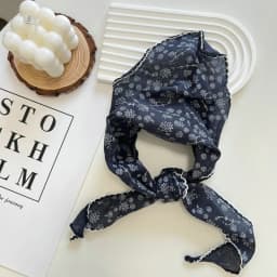 1pcs New Flower Neck Scarf Shawl Summer Triangle Hair Head Wrap Headband Handkerchief Hair Ties Bandanas Hair Ribbon for Women