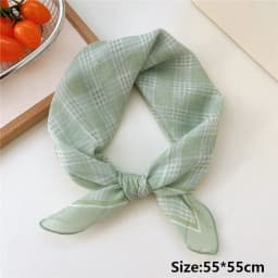 New Cloth Headband Polka Dot Fresh Floral Small Square Scarf Pastoral Style Scarves Women