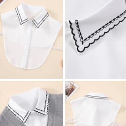 1 Piece of Decorative Fake Collar for Women, Versatile Fake Collar, Exquisite Shirt Fake Collar, Base Layer with Embroidery, Sui