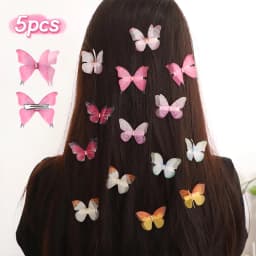 5pcs Boutique Butterfly HairclipsThat Do Not Hurt Hair Handmade Hairgripes Womens Y2k Headdress Fashion Hair Accessories