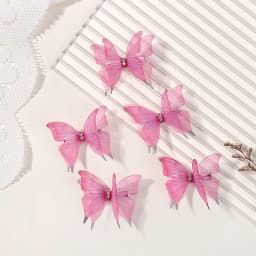 5pcs Boutique Butterfly HairclipsThat Do Not Hurt Hair Handmade Hairgripes Womens Y2k Headdress Fashion Hair Accessories