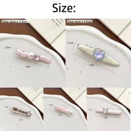 5Pcs/Set Trendy Sweet Galaxy Pink Hair Clips Cool Shiny Heart Shape Hairpins Star Pentagram Rhinestone Barrettes Women Girls