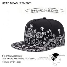 2025 New West Coast Cashew Flower Street Hip Hop Hat Outdoor Cycling Skateboard Hat Sunshade Hat Neutral Flat Edge Baseball Hat