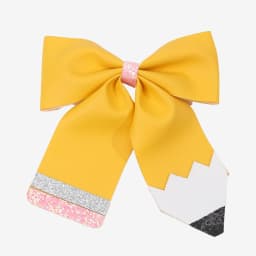 1/2Pcs Flower Pencil Bow Hair Clips Cute Sweet Back To School Ribbon Hairpins Hair Accessories For Girls Kids Daily Headwear