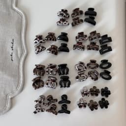 Korean Style Leopard Print Hair Claw Flower Bangs Clip Hair Accessories Set Small Clips