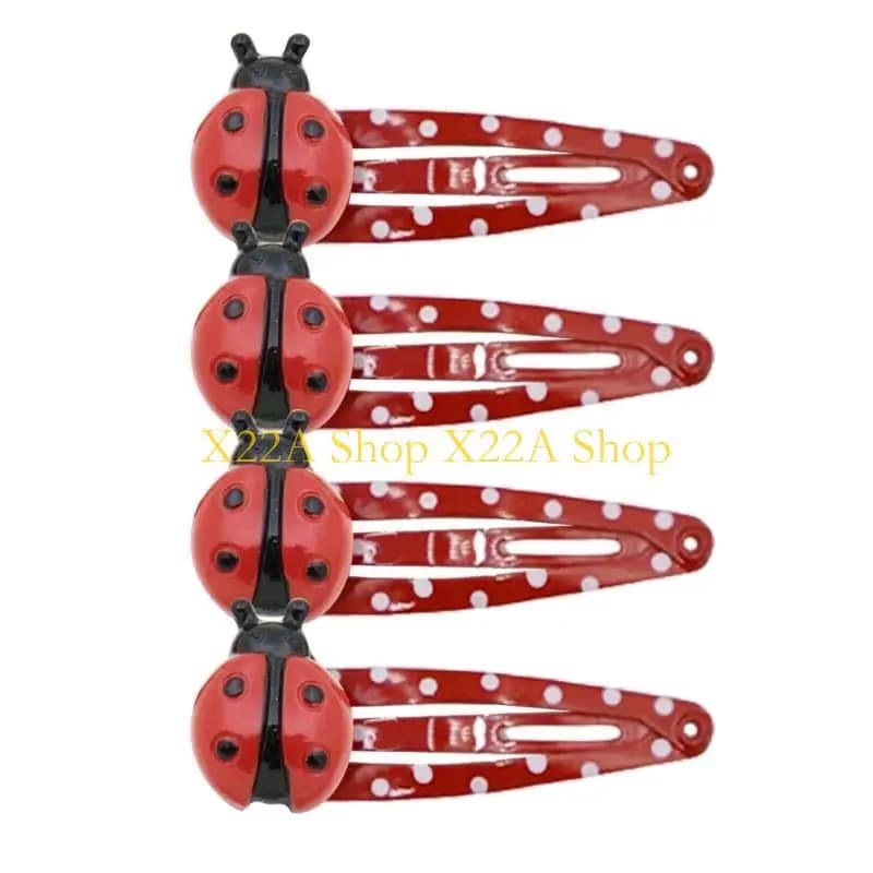 Unique Funny Ladybugs Hairpin 4PCS for Female Bright Color Animal Hair Clip Barrettes Side Hair Clip Women Kids Girl Hair Clip