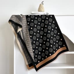 New Brand Elegance Two-Sided Print Scarf Soft Warm Fringe Pashmina Shawl Autumn and Winter Outdoor Coldproof Windproof Blanket