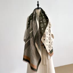 New Brand Elegance Two-Sided Print Scarf Soft Warm Fringe Pashmina Shawl Autumn and Winter Outdoor Coldproof Windproof Blanket