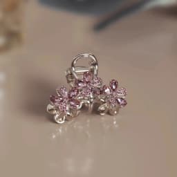 Exquisite Purple Rhinestone Flower Hair Clip High-end Women's Back of Head Half-tie Hair Grip Fashion Korean Hair Accessories