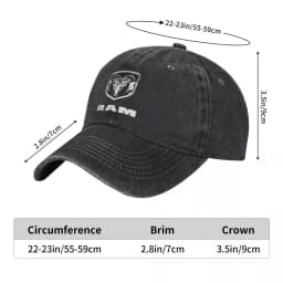 RAM Logo 2023 Fashion Baseball Cap Peaked Cap Men's Hat Women's Cap Tennis Female