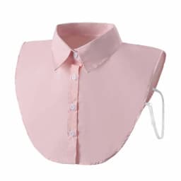 Women's Fashion Cotton Fake Collar Mens Unisex Formal Suit Half Shirt Style Fake Collar Removable Button Girls Detachable Collar