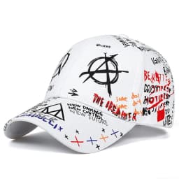 Graffiti duckbill hat, hip-hop sun hat, men's and women's street photography versatile printed baseball cap