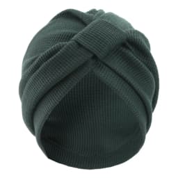 New Women's Cotton Thickened Waffle Square Knotted Turban Head Wrap Cancer Chemo Beanies Cap Headwear Cap Bonnet Hair Loss Hat