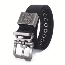 Men Tactical Belt Nylon Army Belt Outdoor Metal Pin Buckle Men's Training Hunting Military Canvas Belt for Jeans Denim Cargo