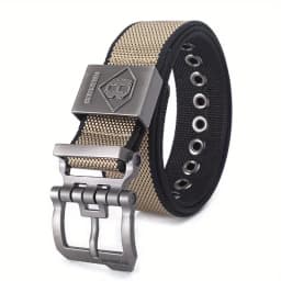 Men Tactical Belt Nylon Army Belt Outdoor Metal Pin Buckle Men's Training Hunting Military Canvas Belt for Jeans Denim Cargo
