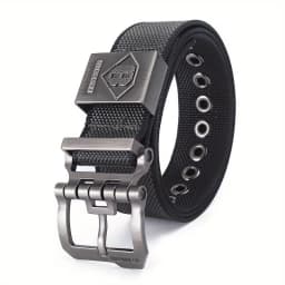 Men Tactical Belt Nylon Army Belt Outdoor Metal Pin Buckle Men's Training Hunting Military Canvas Belt for Jeans Denim Cargo