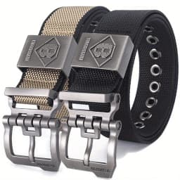 Men Tactical Belt Nylon Army Belt Outdoor Metal Pin Buckle Men's Training Hunting Military Canvas Belt for Jeans Denim Cargo