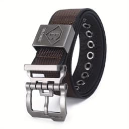 Men Tactical Belt Nylon Army Belt Outdoor Metal Pin Buckle Men's Training Hunting Military Canvas Belt for Jeans Denim Cargo