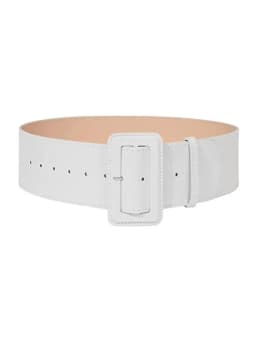 7.5cm Wide Women Belt Super Decorative Simple All Match Yellow White Black Coat Down Jacket Waist Seal Bright PU Leather