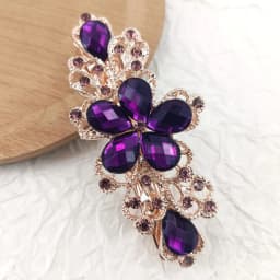 Crystal Floral Hairpin Girl Ladies Hairwear Jewelry For Women Rhinestone Alloy Hair Clip Party Barrettes