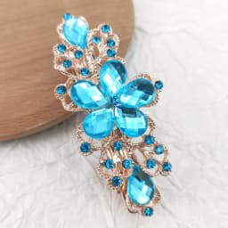 Crystal Floral Hairpin Girl Ladies Hairwear Jewelry For Women Rhinestone Alloy Hair Clip Party Barrettes