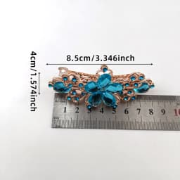 Crystal Floral Hairpin Girl Ladies Hairwear Jewelry For Women Rhinestone Alloy Hair Clip Party Barrettes